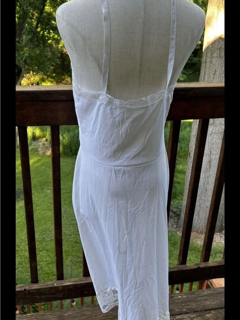 Vint Seamprufe Women’s Full Slip White Size 36 Bust Embellished Cups Made In USA